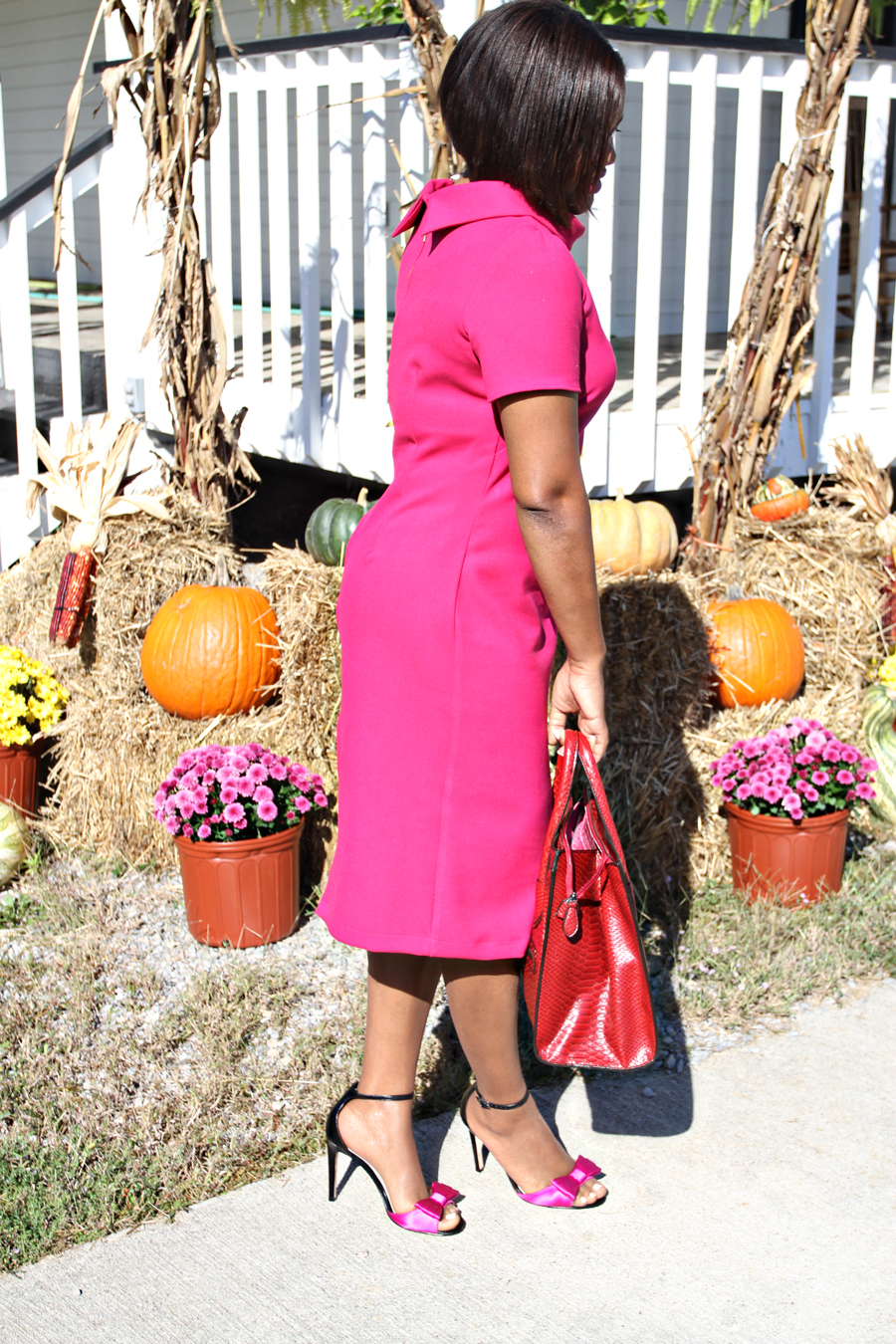 Michael kors sale hot pink dress