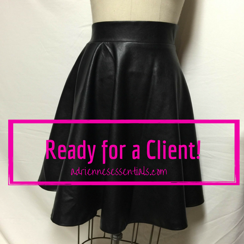 Faux Leather Circle Skirt