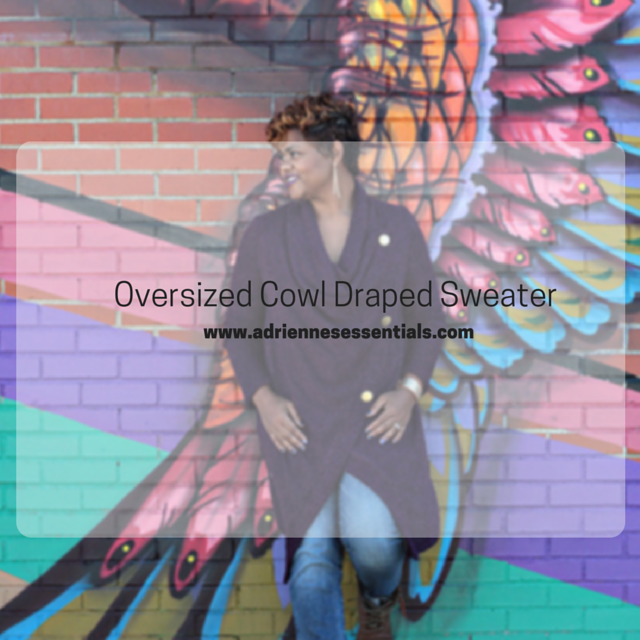 Oversized Cowl Draped Sweater