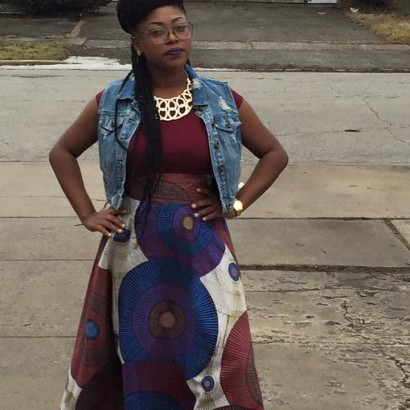 Circle African Print Skirt